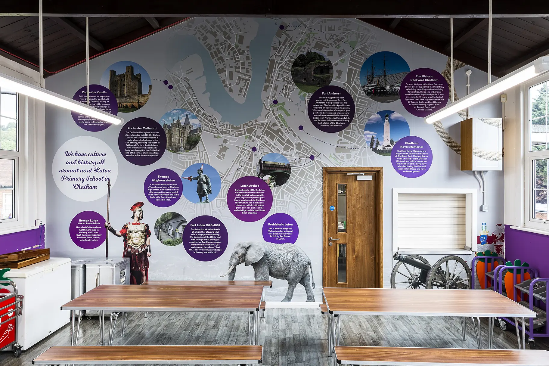 Luton primary map wall art