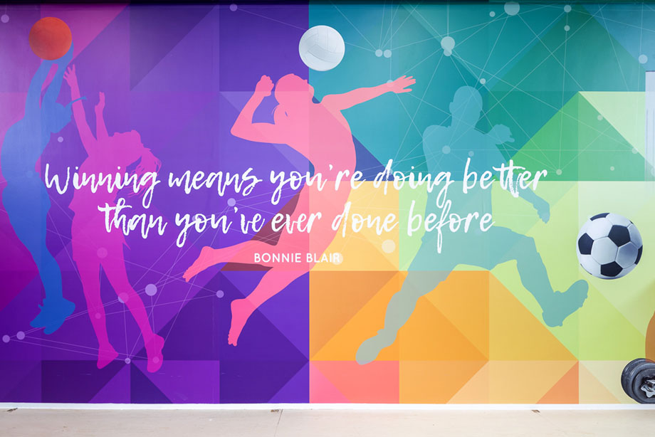 Phoenix sports hall wall art