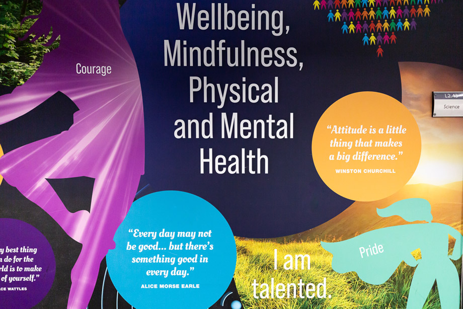 Christ The King College wellbeing wall art