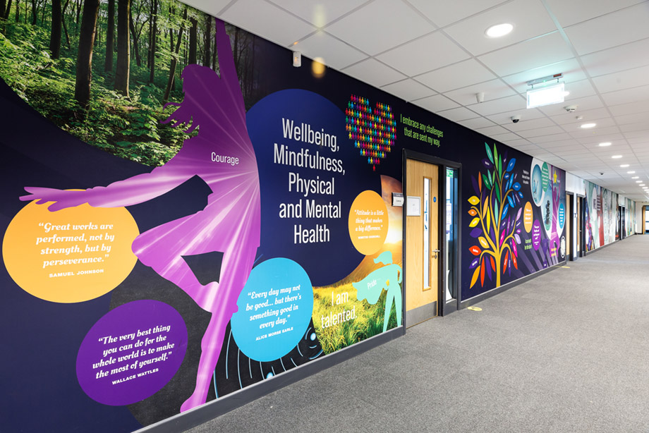 Christ The King College wellbeing wall art