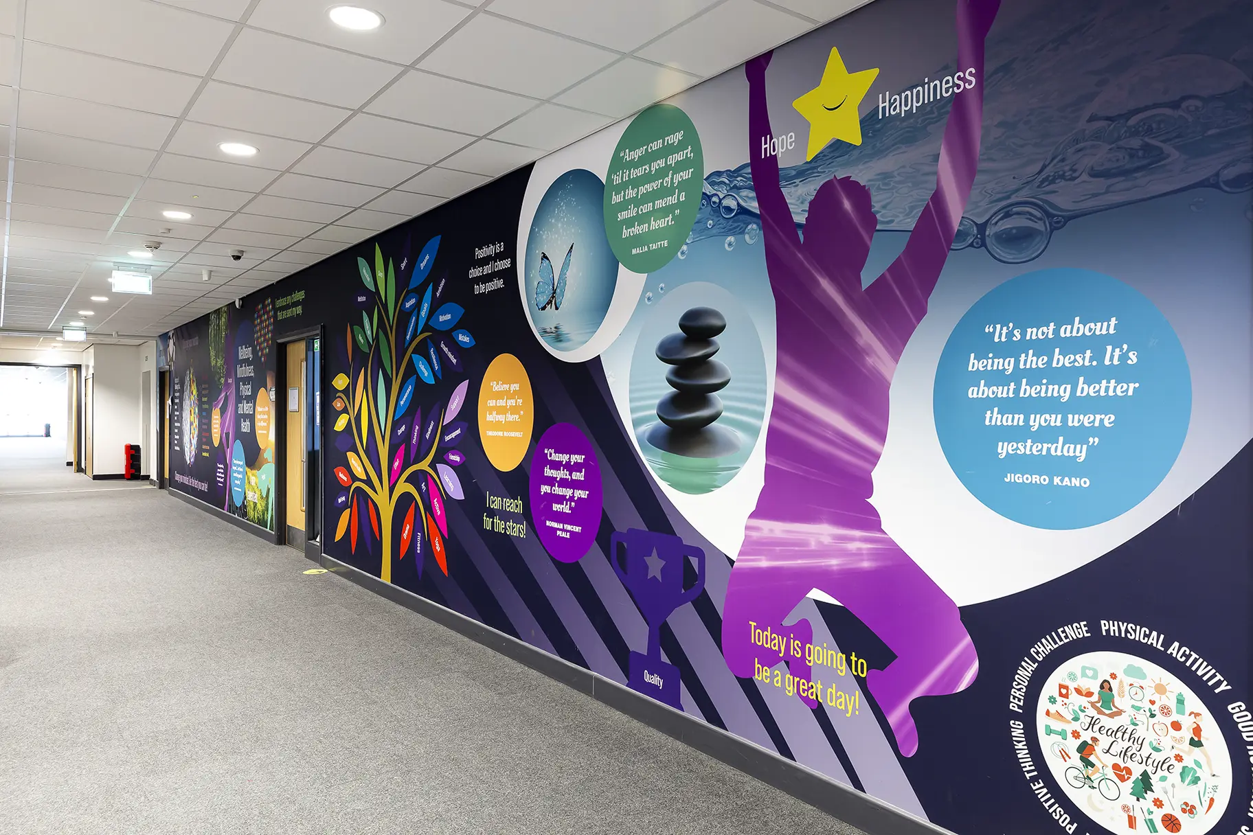 Christ The King College wellbeing wall art