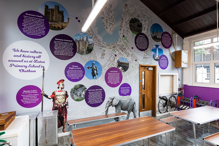 luton primary local map wall art