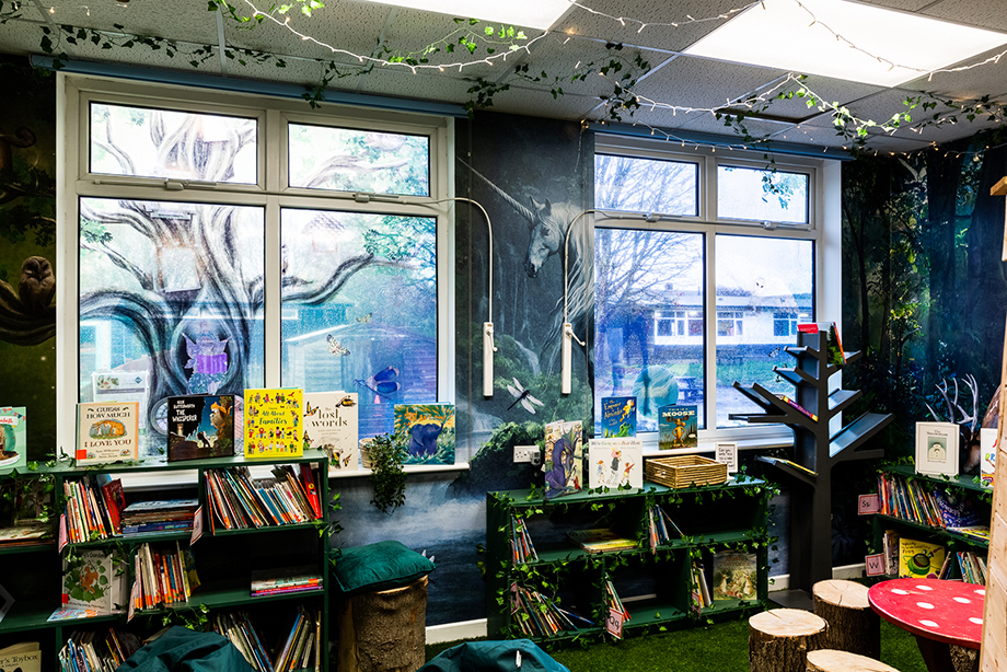 Brookfield Infant School library wall art