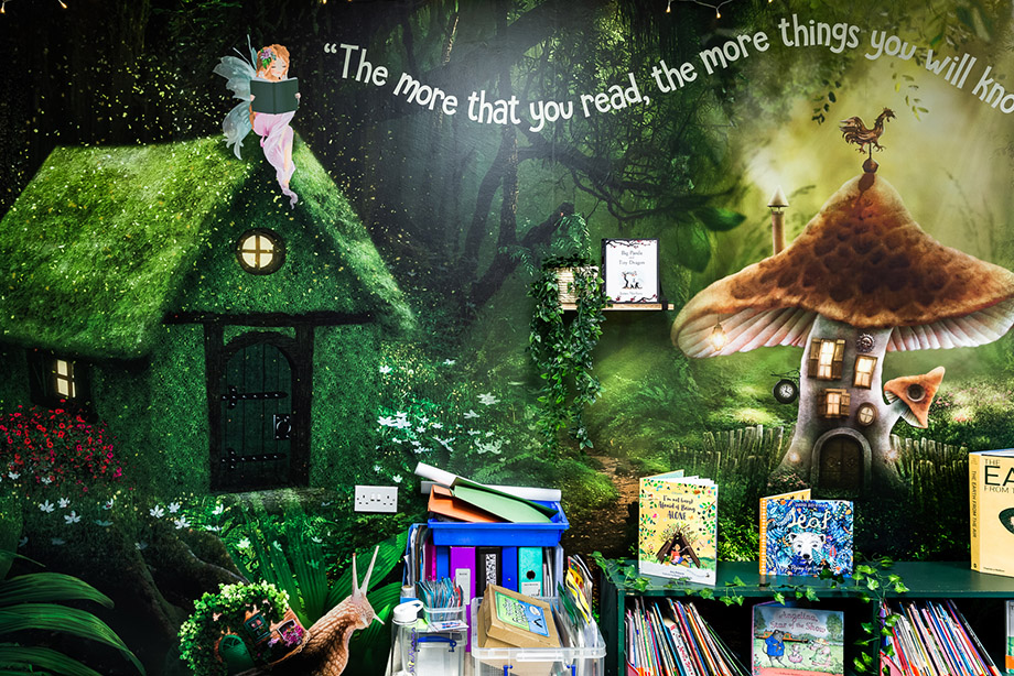 Brookfield Infant School library wall art
