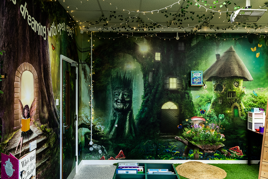 Brookfield Infant School library wall art