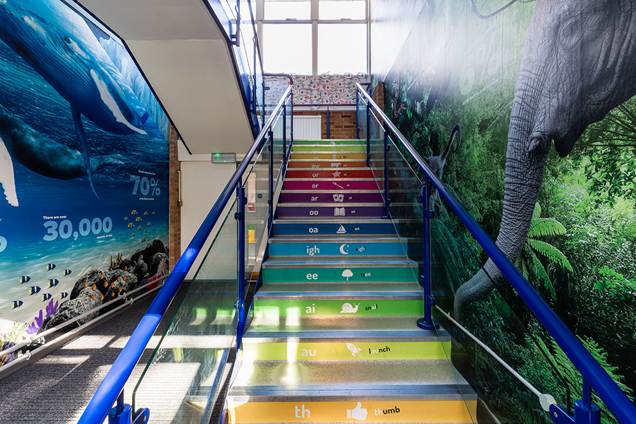 Weeke primary map school wall art