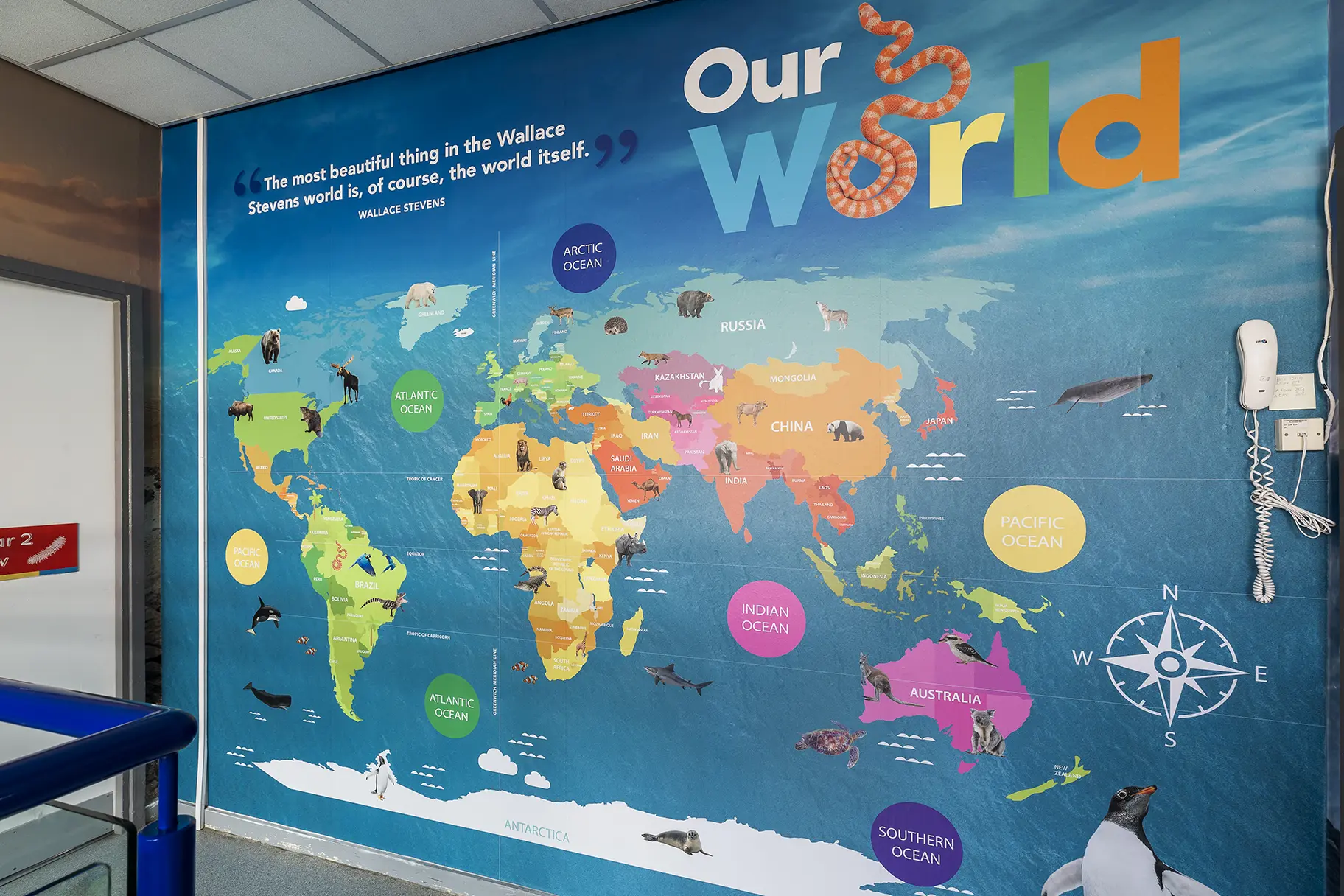 Weeke primary map school wall art