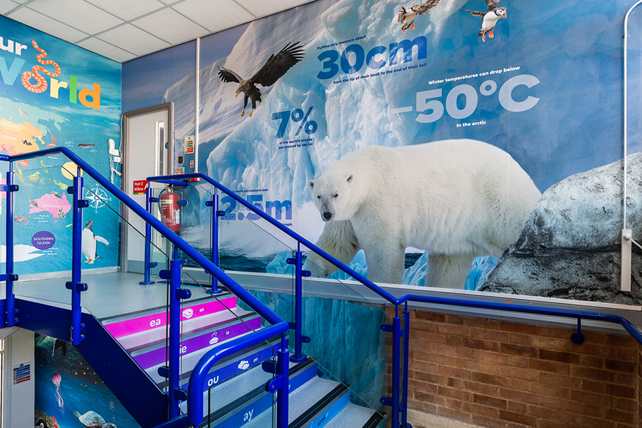 Weeke primary map school wall art