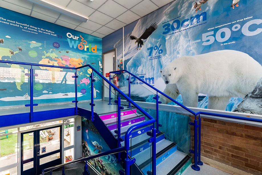 Weeke primary map school wall art