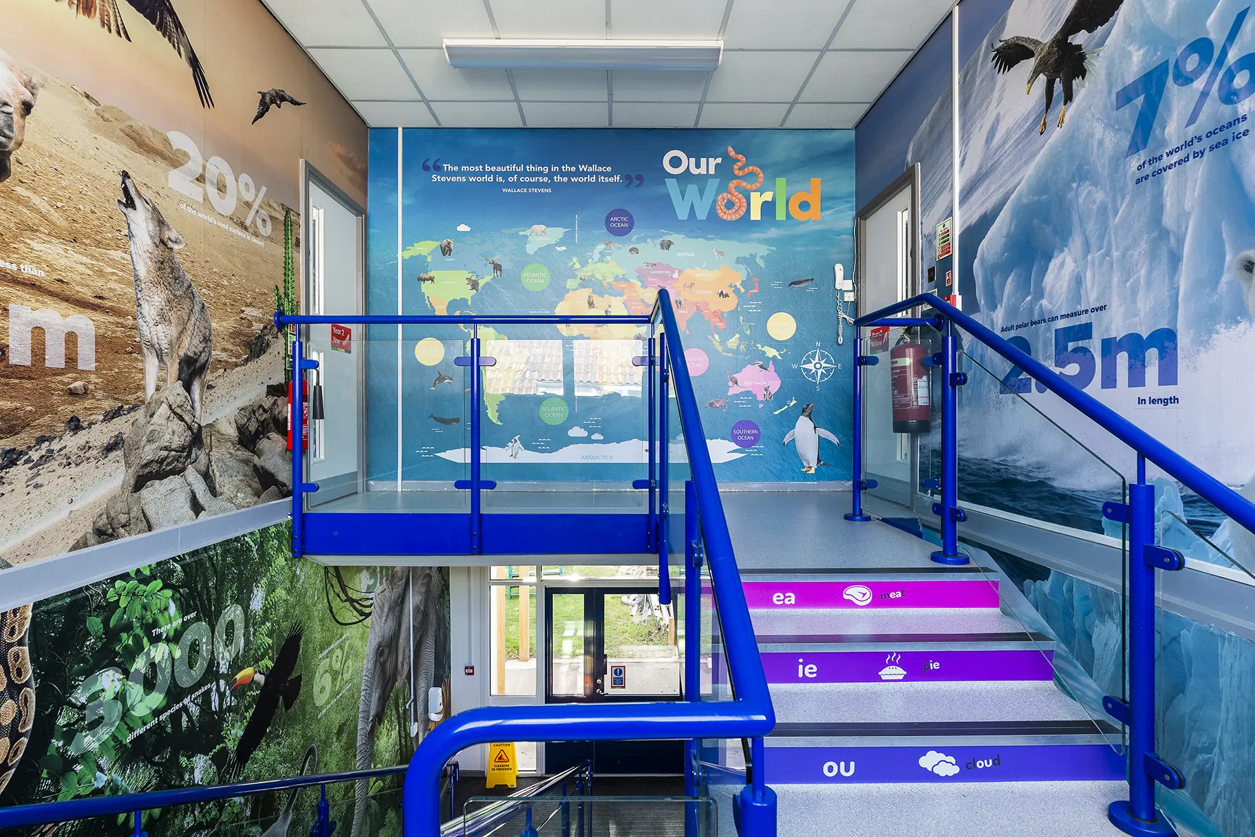 Weeke primary map school wall art