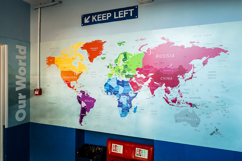 king edward geography school wall art
