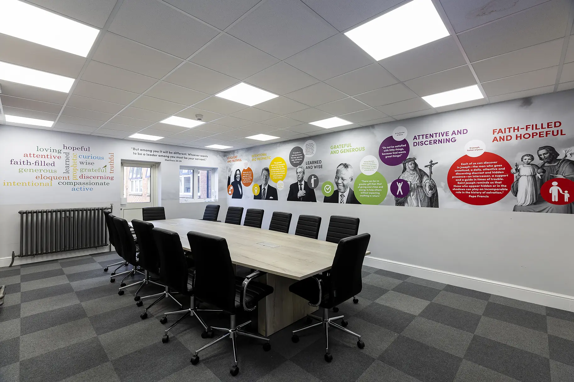 Cardinal wiseman values wall art