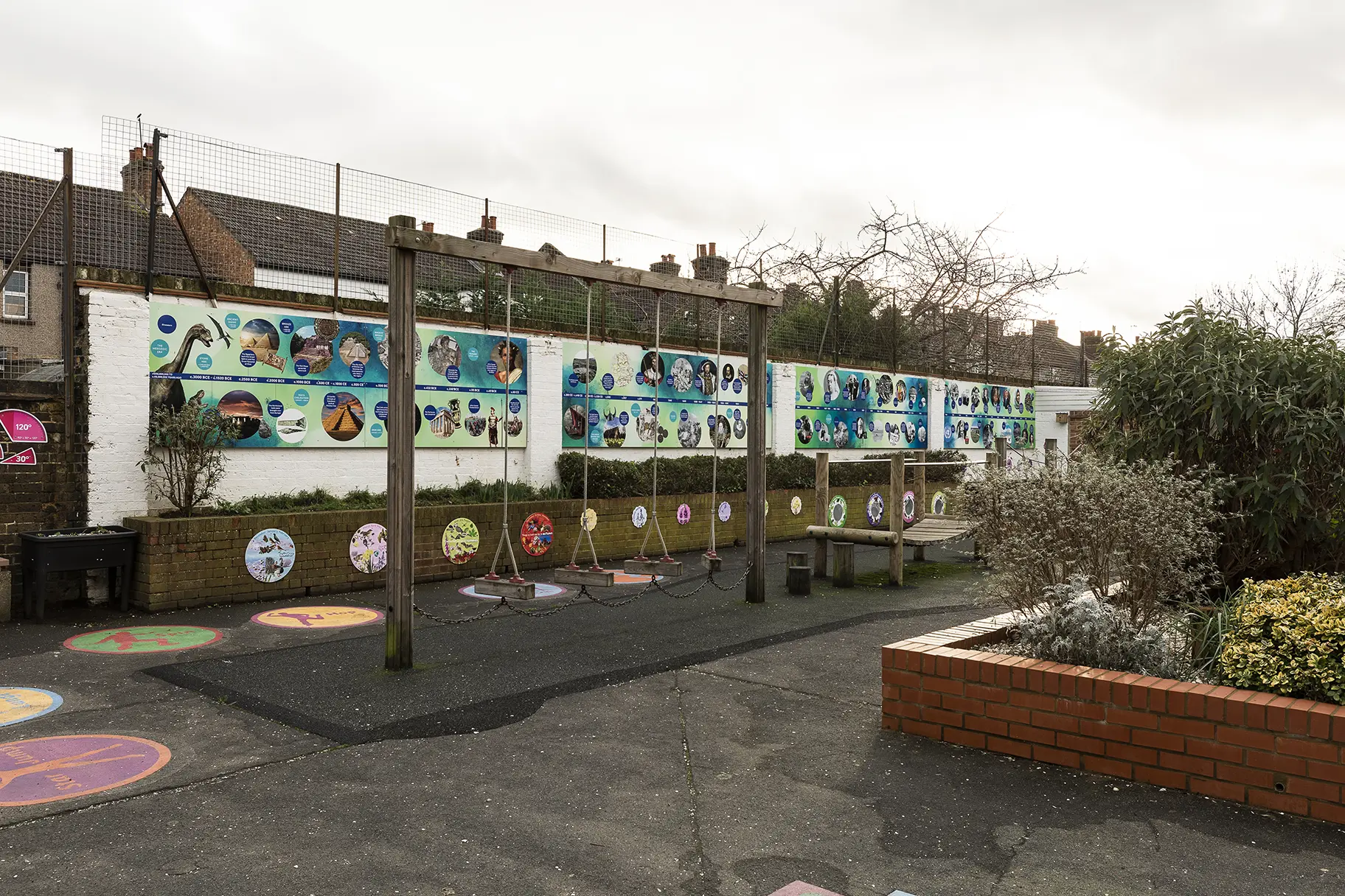 Tudor primary external timeline wall art