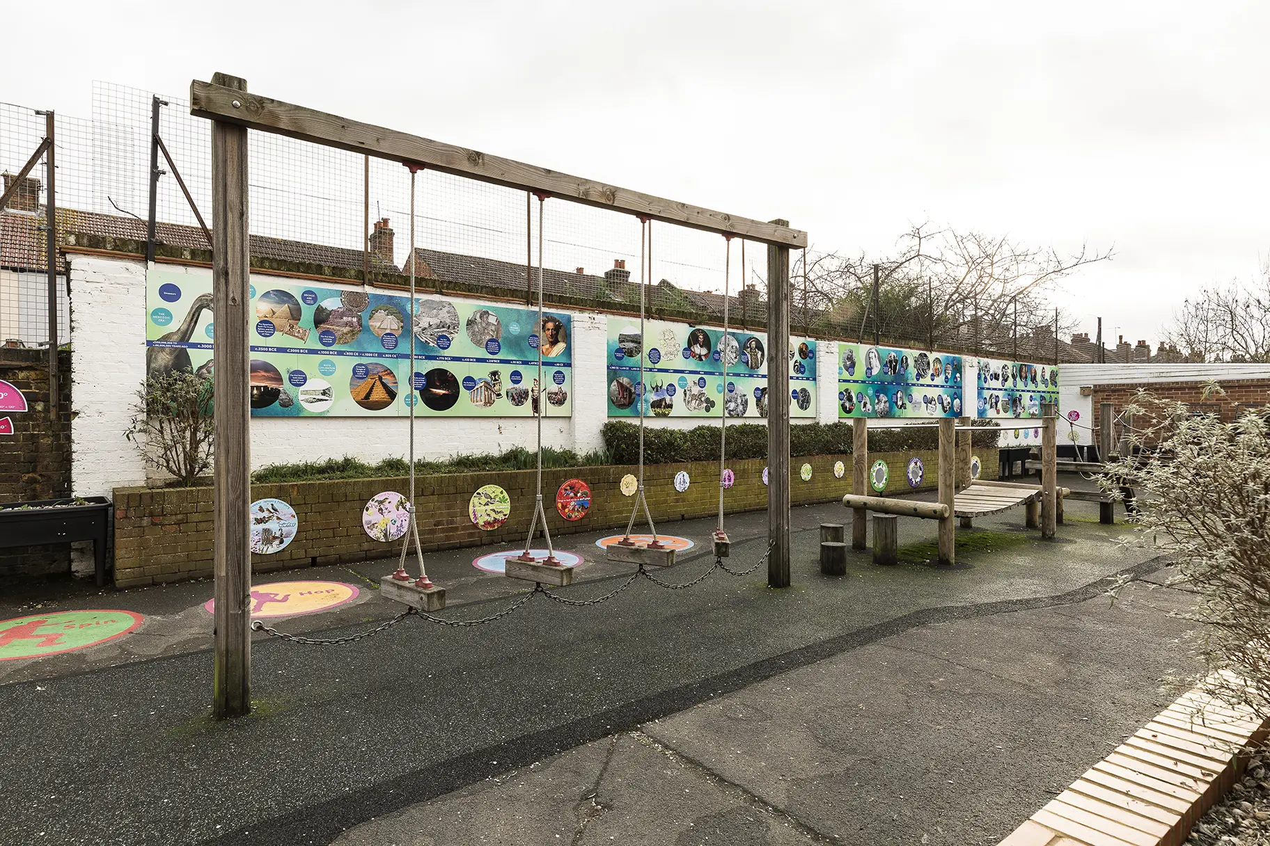 Tudor primary external timeline wall art