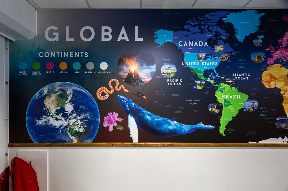 Forest school map wall art