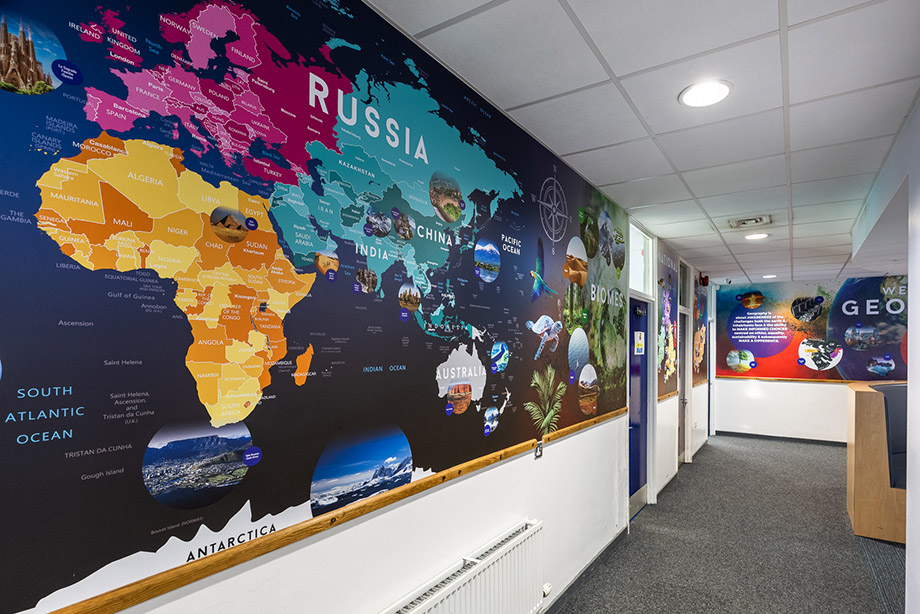 Forest school map wall art