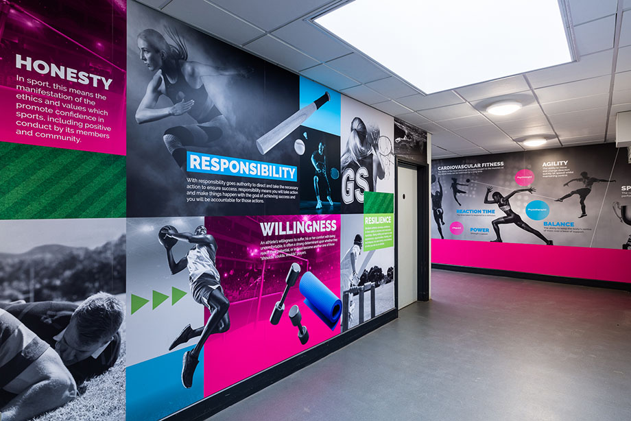 Our Lady and St Bede sports wall art