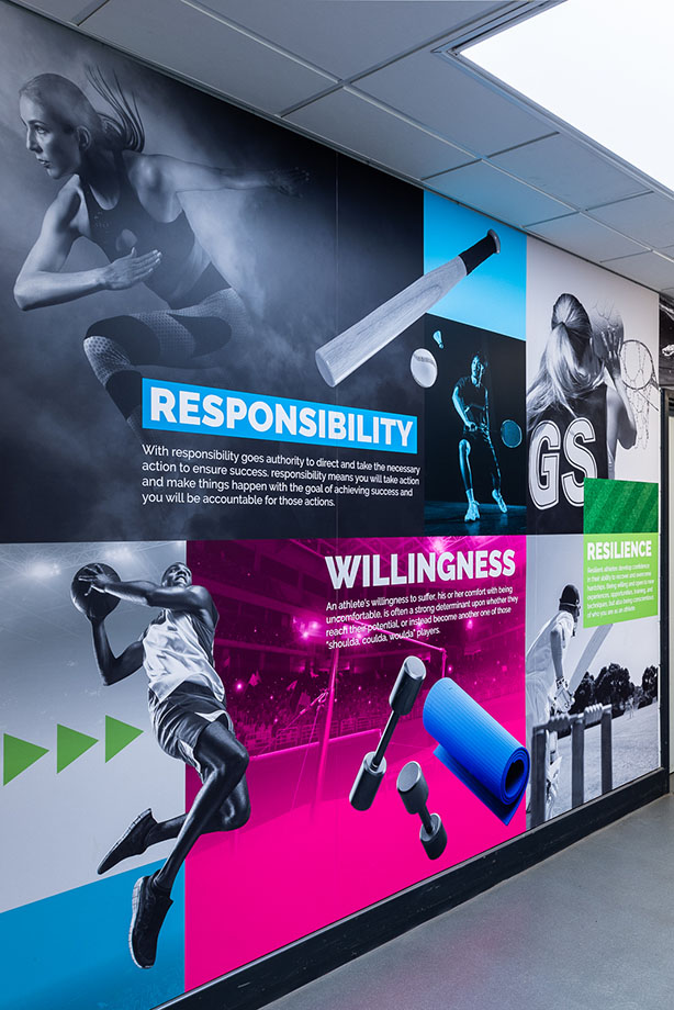 Our Lady and St Bede sports wall art