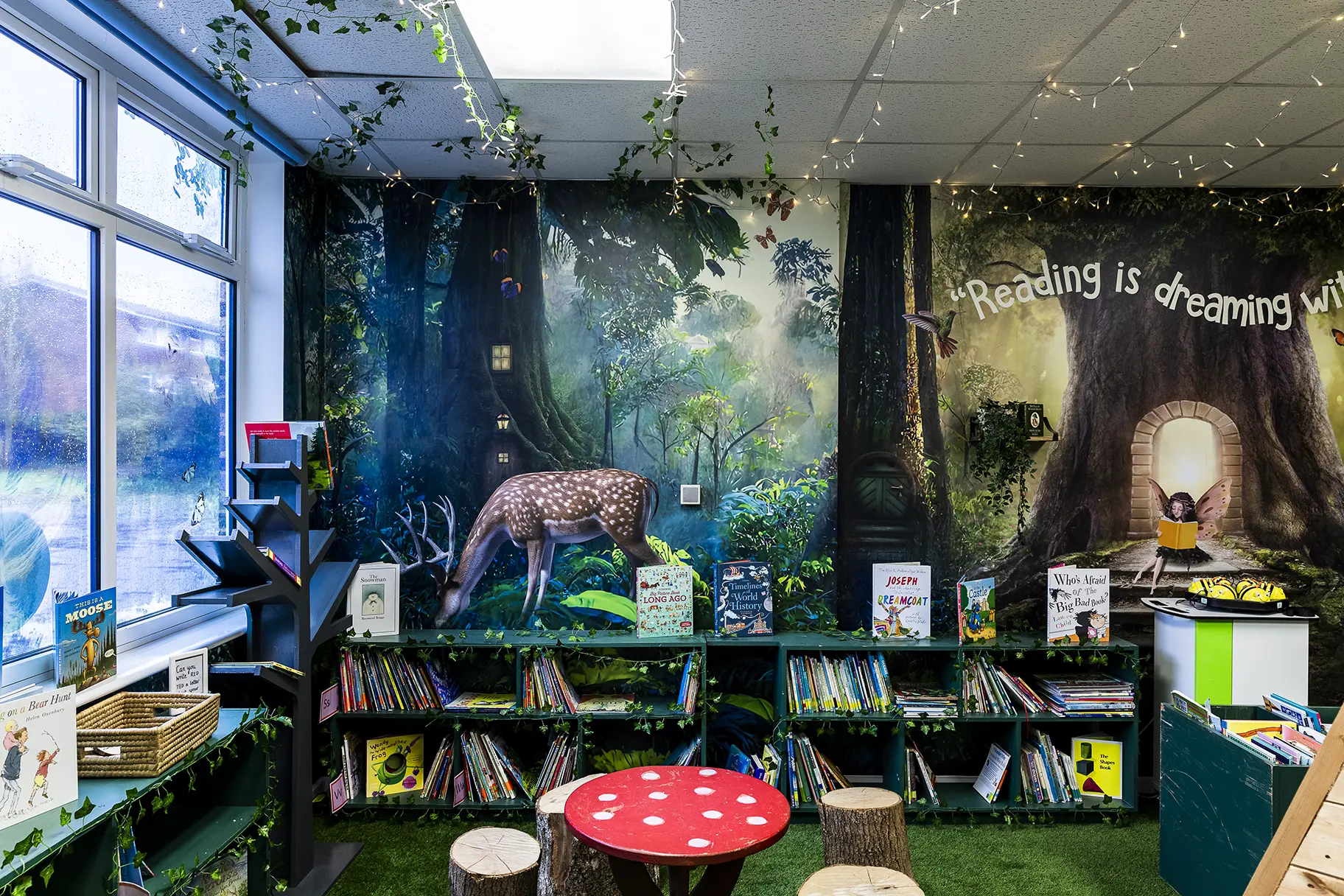Brookfield Infant School library wall art