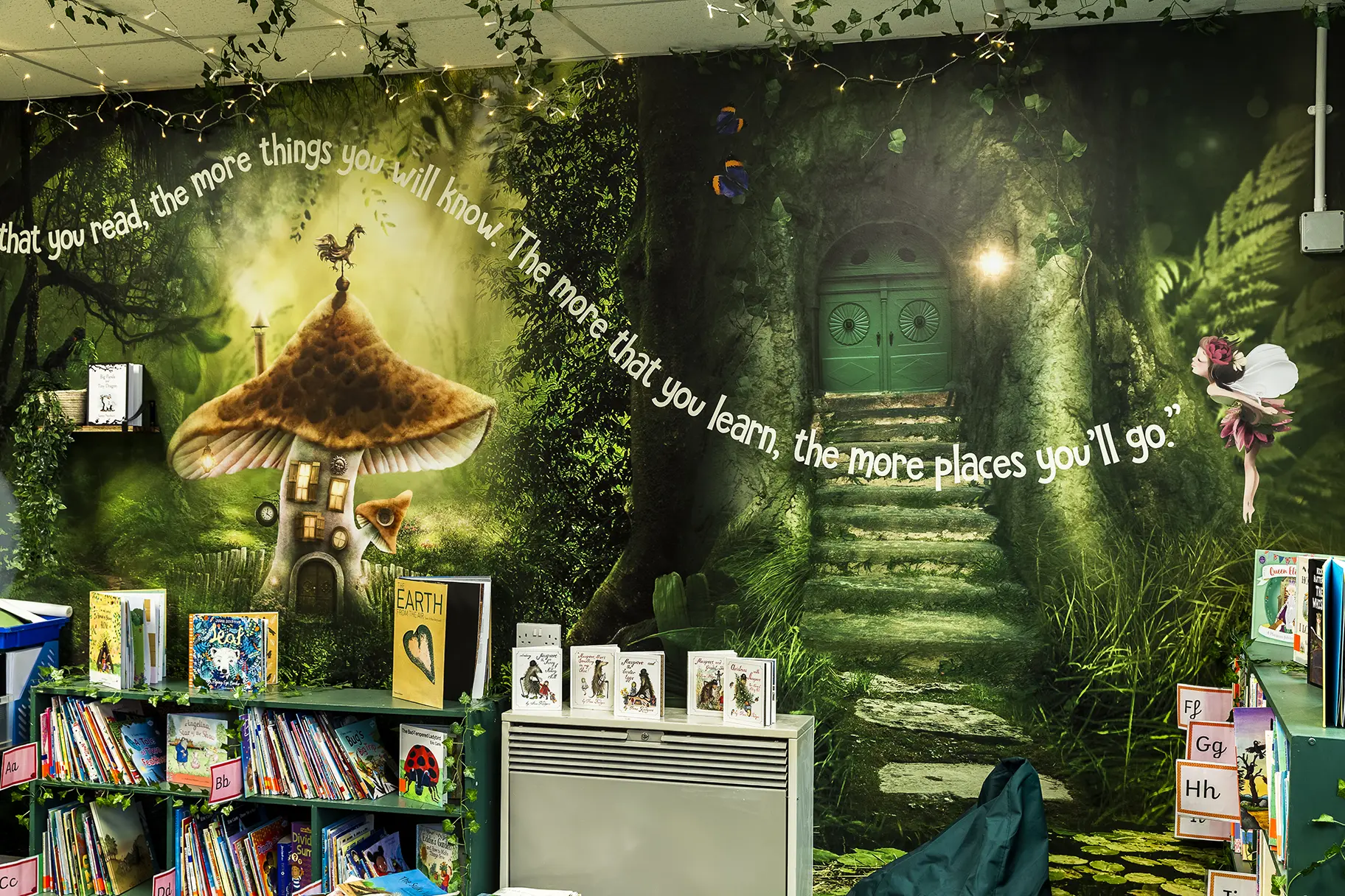 Brookfield Infant School library wall art