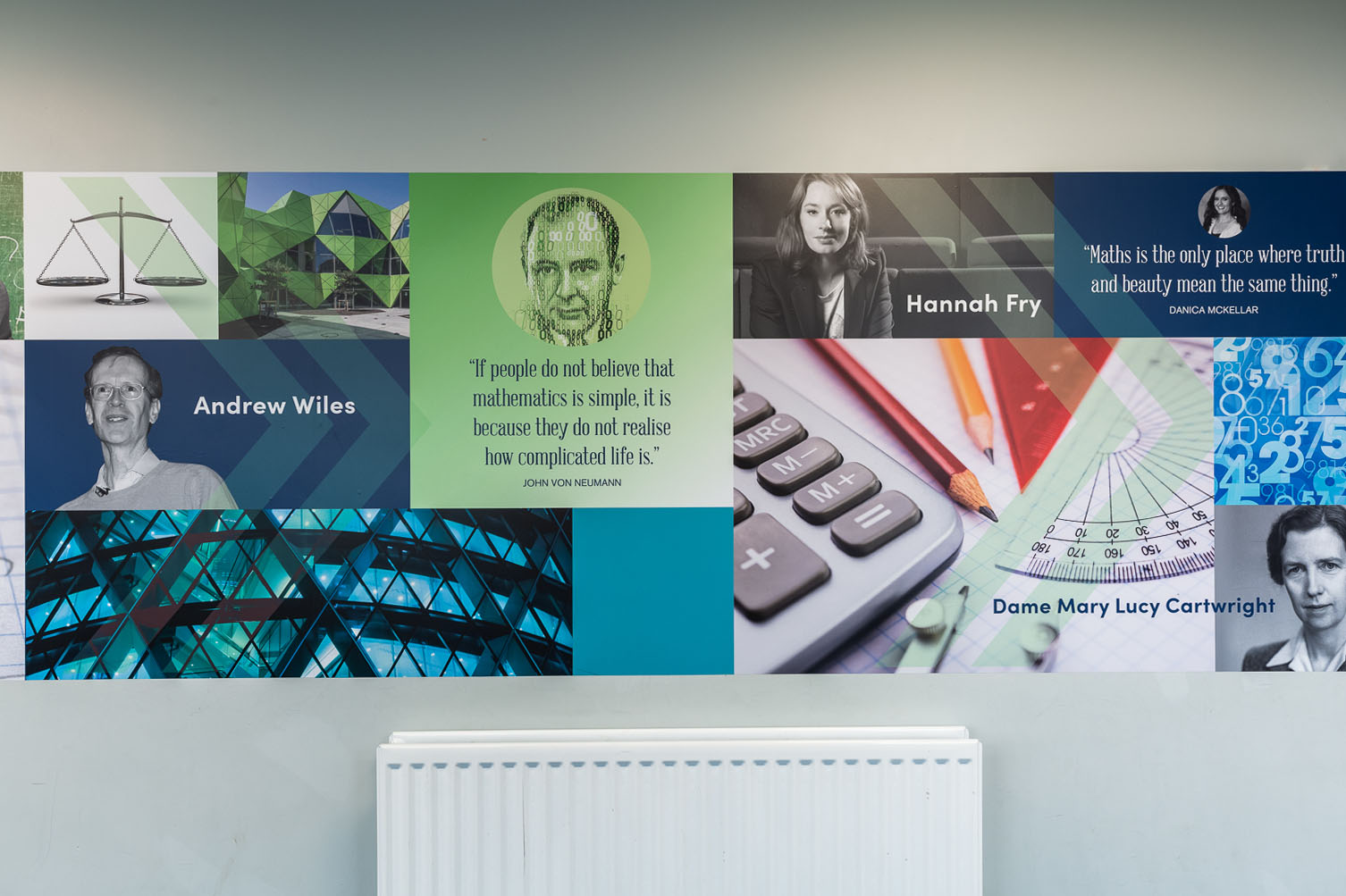 Our Lady and St Bede maths wall art