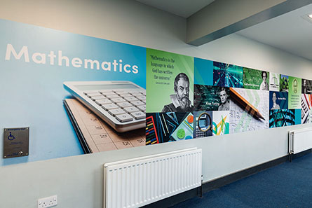 Our Lady and St Bede maths wall art