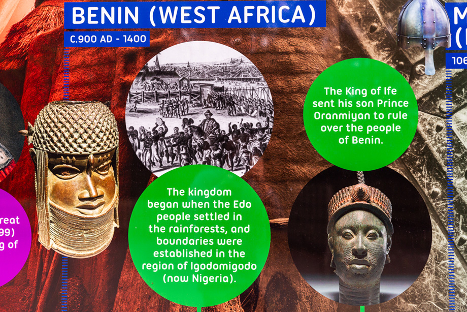 Painters Ash primary school outdoor timeline wall art