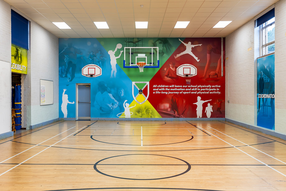 Thomas A Becket Sports hall wall art