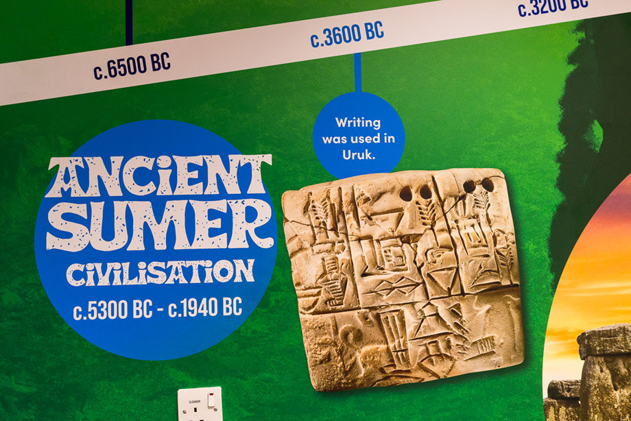 Burwell village history timeline wall art