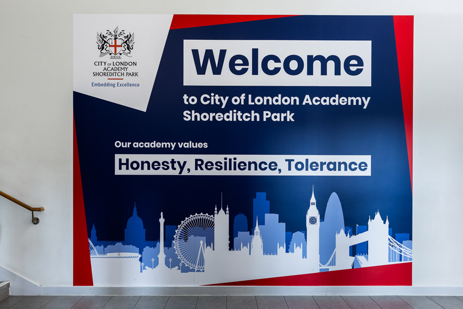 City of London welcome entrance wall art
